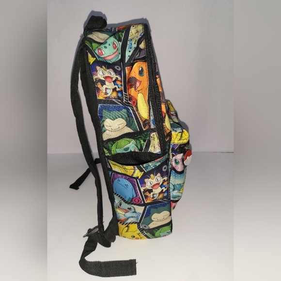 Pokemon All-Over Print Backpack 16" Canvas w/ Lower Pocket + 2 Side Pockets - Picture 5 of 16